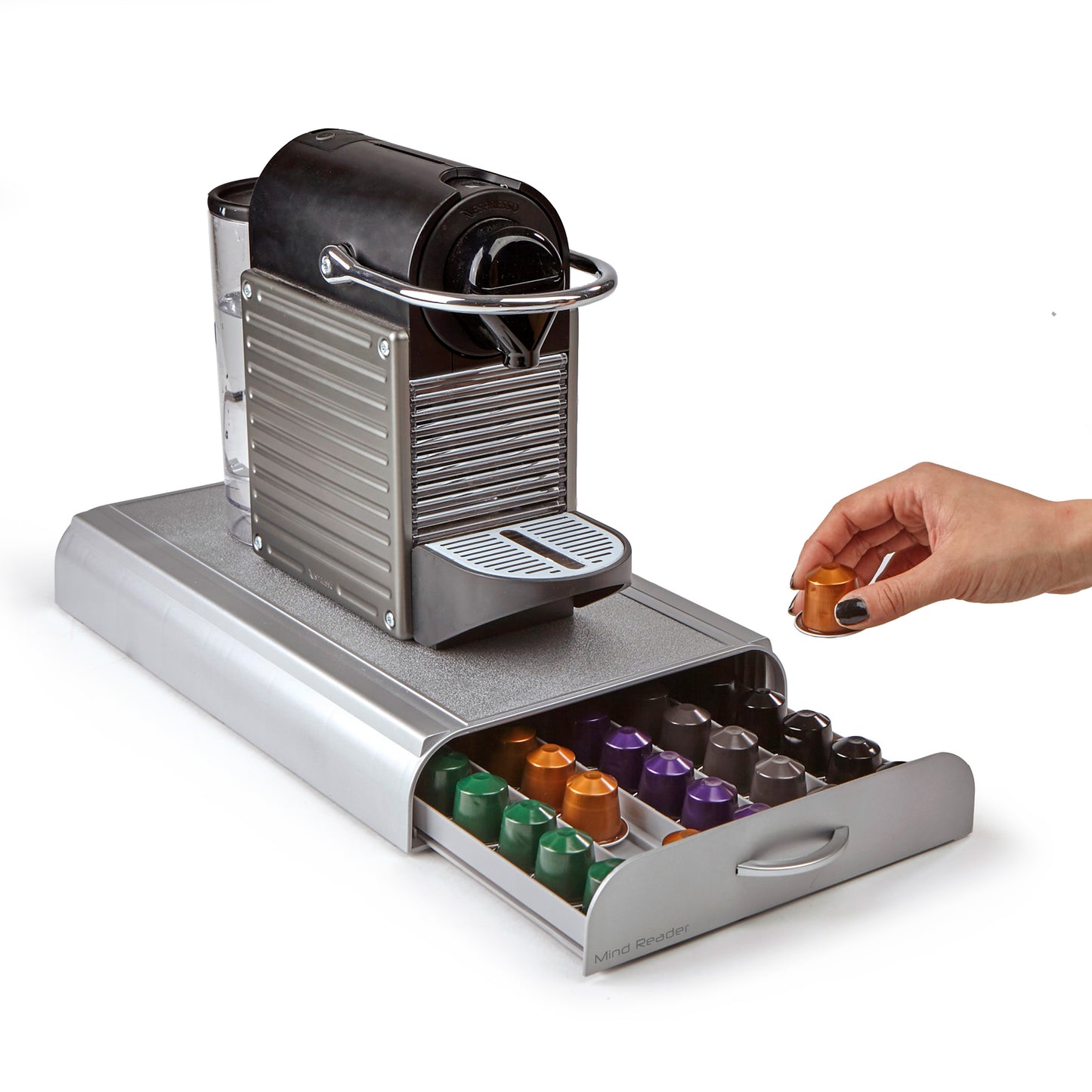 Mind Reader Nespresso Compatible Capsule Drawer, Countertop Organizer, Coffee Pod Holder, Storage