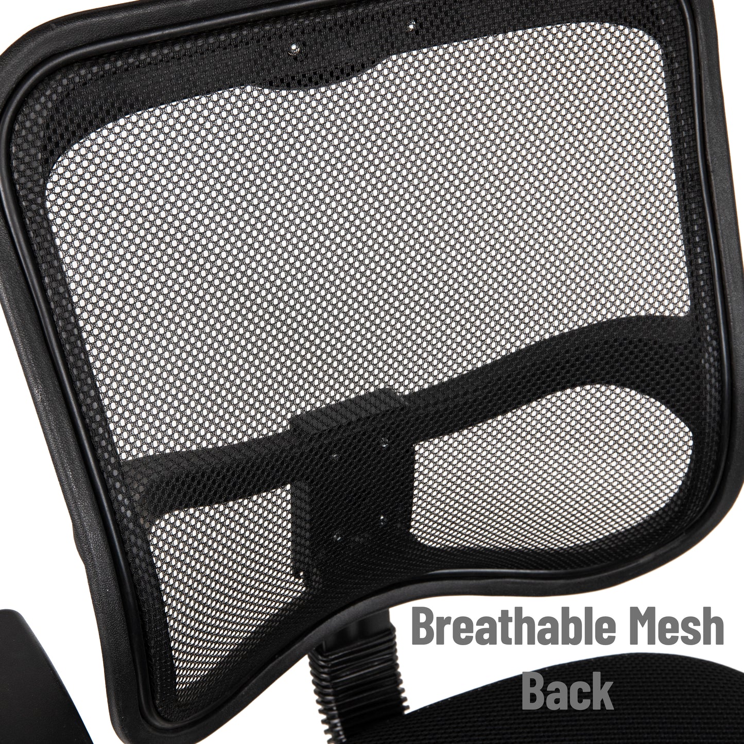 Mind Reader Swivel Office Chair with Headrest, Height Adjustable, Desk Chair, Office, 24"L x 24"W x 42.5-47"H, Black