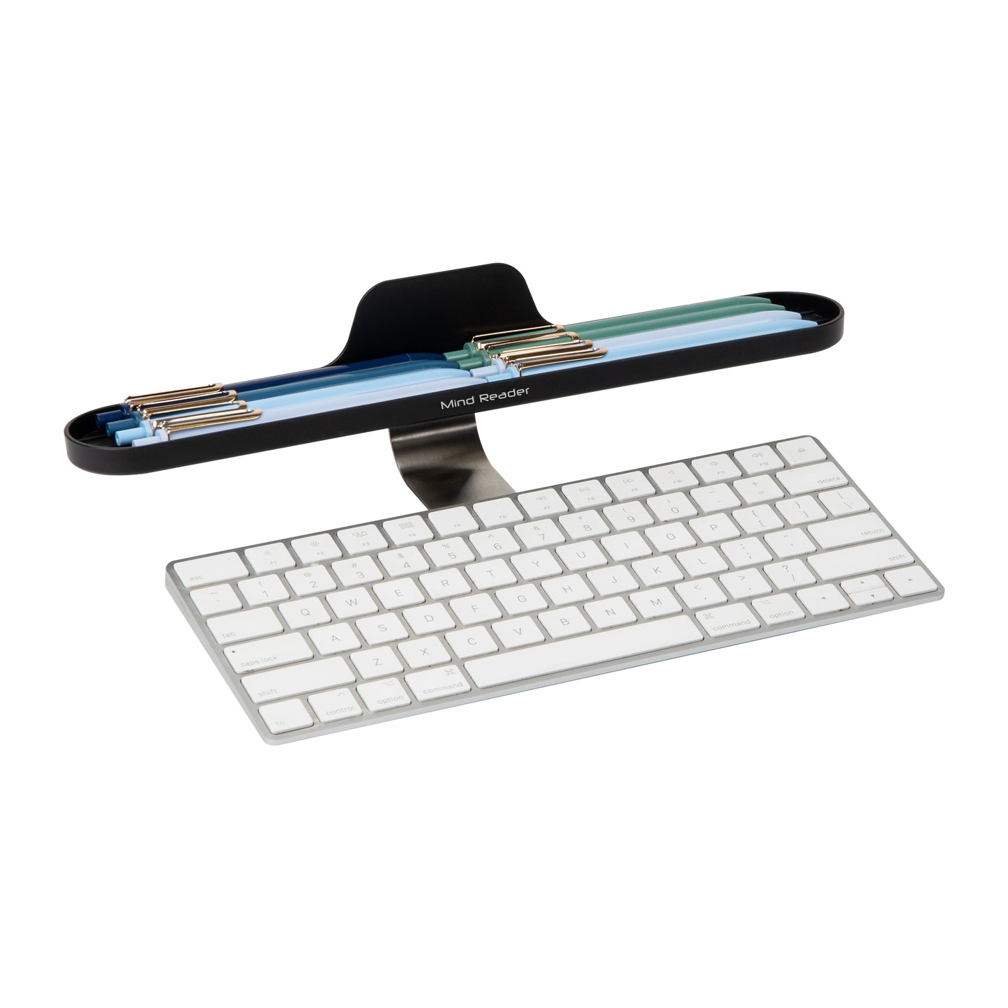 Mind Reader Anchor Collection, Over Keyboard Shelf for Cell Phone, Tablet, Pens and Accessories, Desktop Organizer, Black