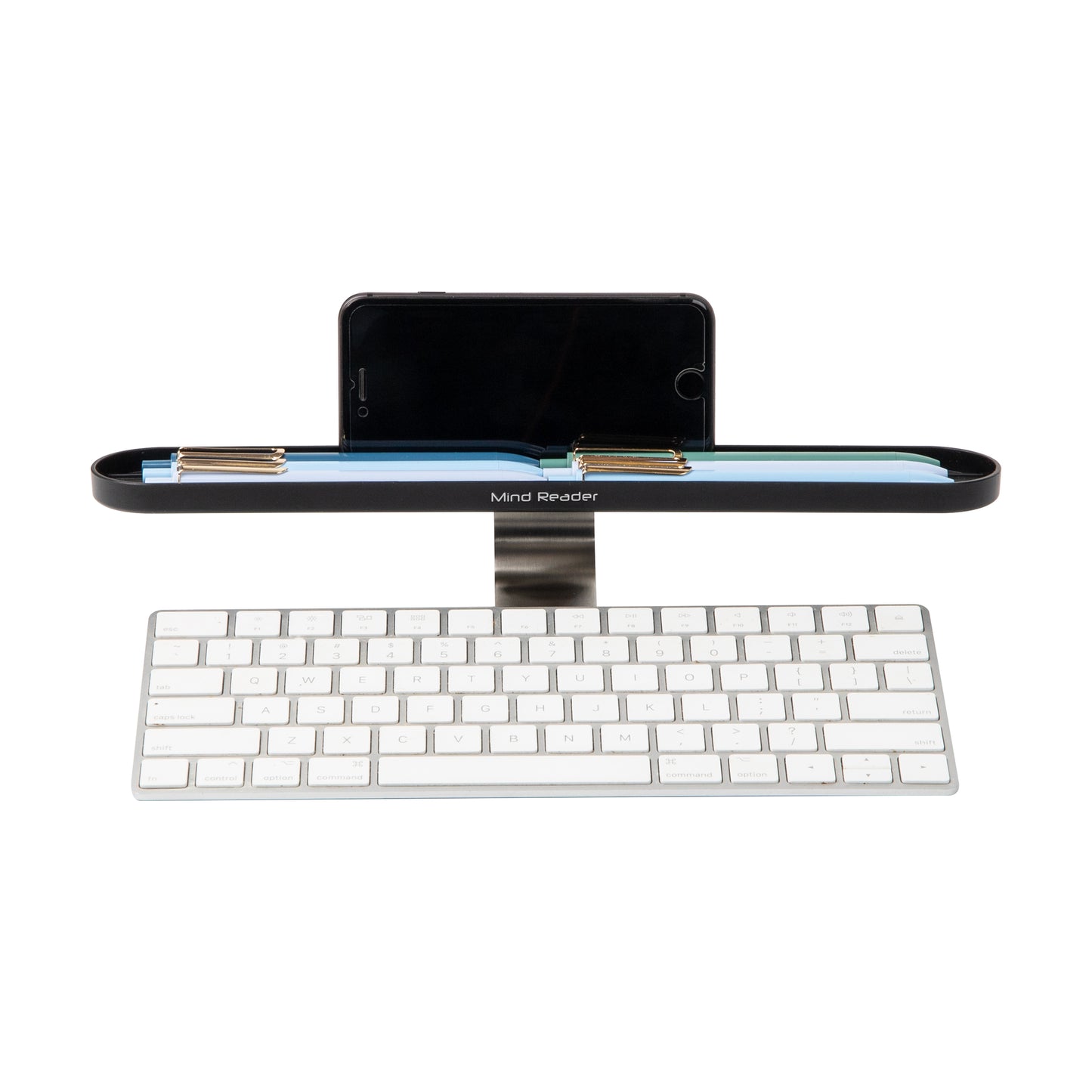 Mind Reader Anchor Collection, Over Keyboard Shelf for Cell Phone, Tablet, Pens and Accessories, Desktop Organizer, Black