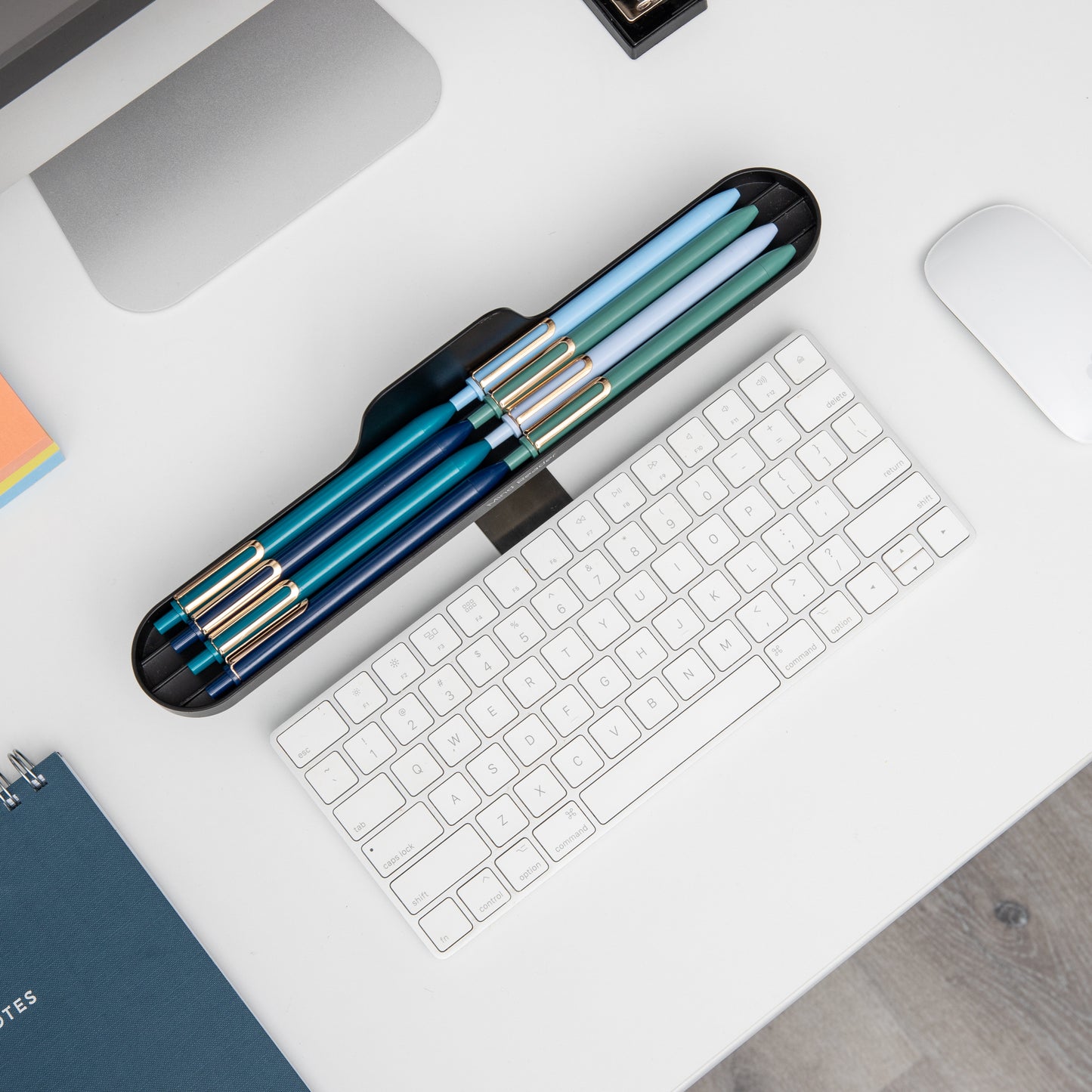 Mind Reader Anchor Collection, Over Keyboard Shelf for Cell Phone, Tablet, Pens and Accessories, Desktop Organizer, Black