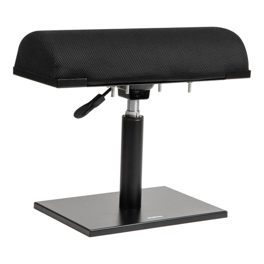 Mind Reader Foot Rest,  Under Desk at Work, Ergonomic, Height Adjustable, Office, Foam, 16.75"L x 7.5"W x 3.75"H, Black