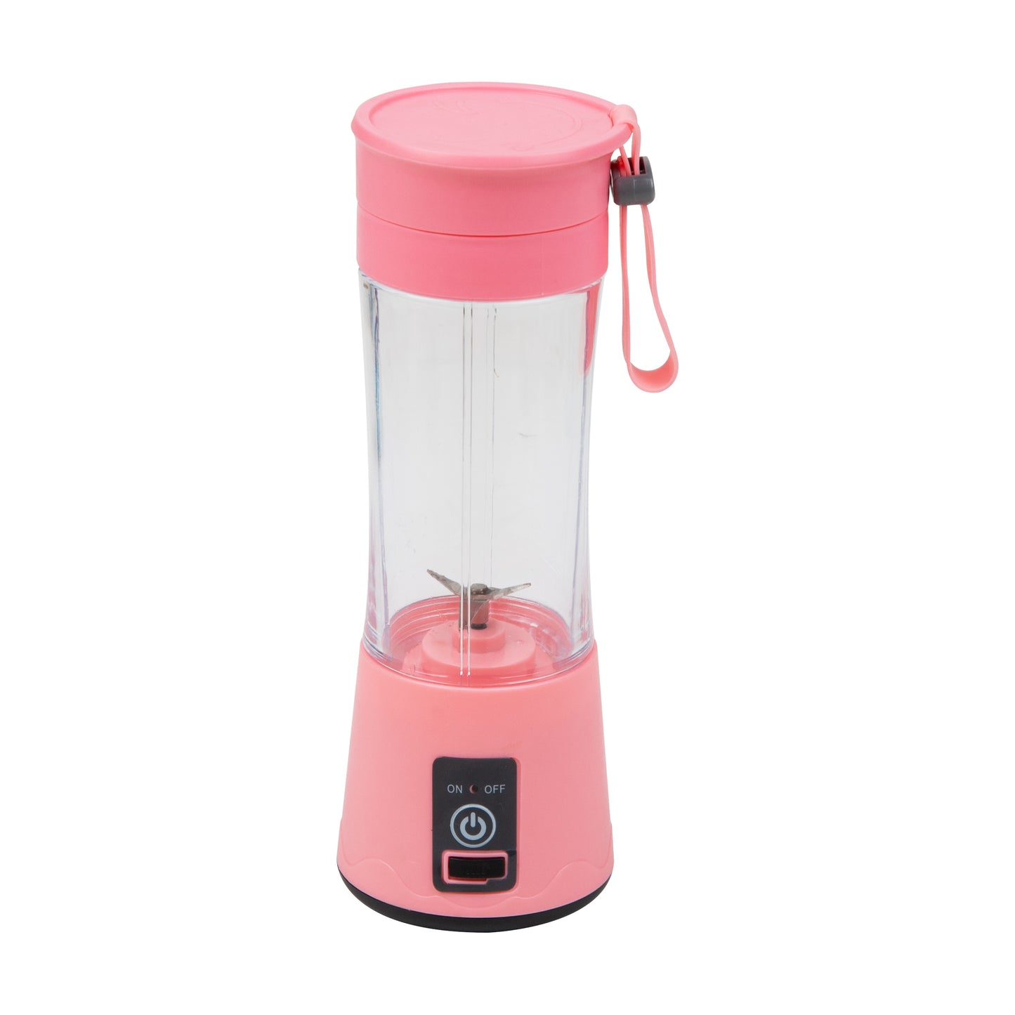 Mind Reader Blender, Rechargeable Personal Juicer, USB-Powered, Portable, Handheld, Smoothie, 3.125"L x 3.125"W x 9"H, Pink