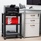 Mind Reader Rolling Printer Cart, Utility Cart, Printer Stand, Under Desk Storage, Office, 17.25"L x 13.5"W x 14.25"H, Black