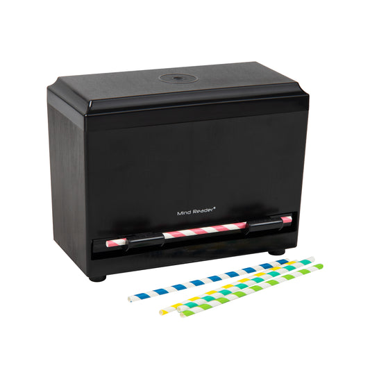 Mind Reader Straw Dispenser, Pencil Dispenser, Classroom Must Have, Restaurant Supply, Plastic, 9.25"L x 4.5"W x 7.5"H, Black