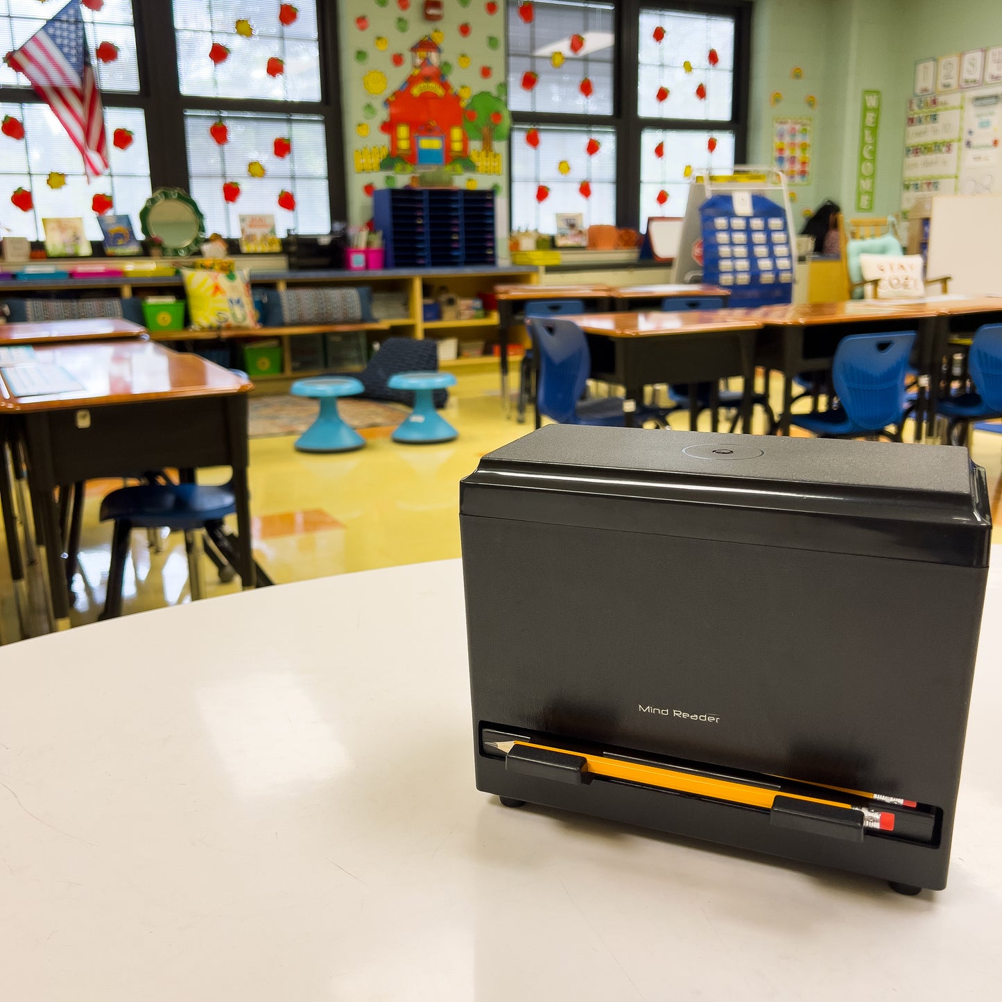 Mind Reader Straw Dispenser, Pencil Dispenser, Classroom Must Have, Restaurant Supply, Plastic, 9.25"L x 4.5"W x 7.5"H, Black