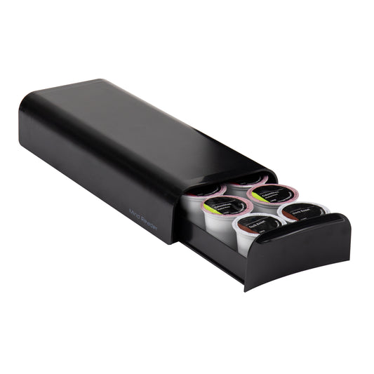 Mind Reader Single Serve Coffee Pod Organizer, 12-14 Coffee Pod Capacity, 5"L x 12.75"W x 2.25"H, Black