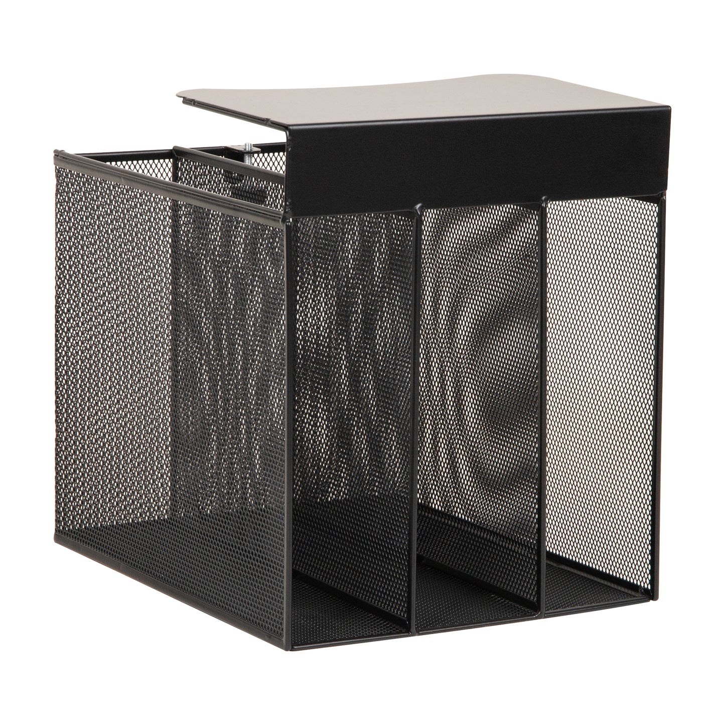 Mind Reader Slide-On Under Desk File Organizer, No Tools Required, Hanging Storage for Laptops, Folders, and Notebooks, Metal, Black