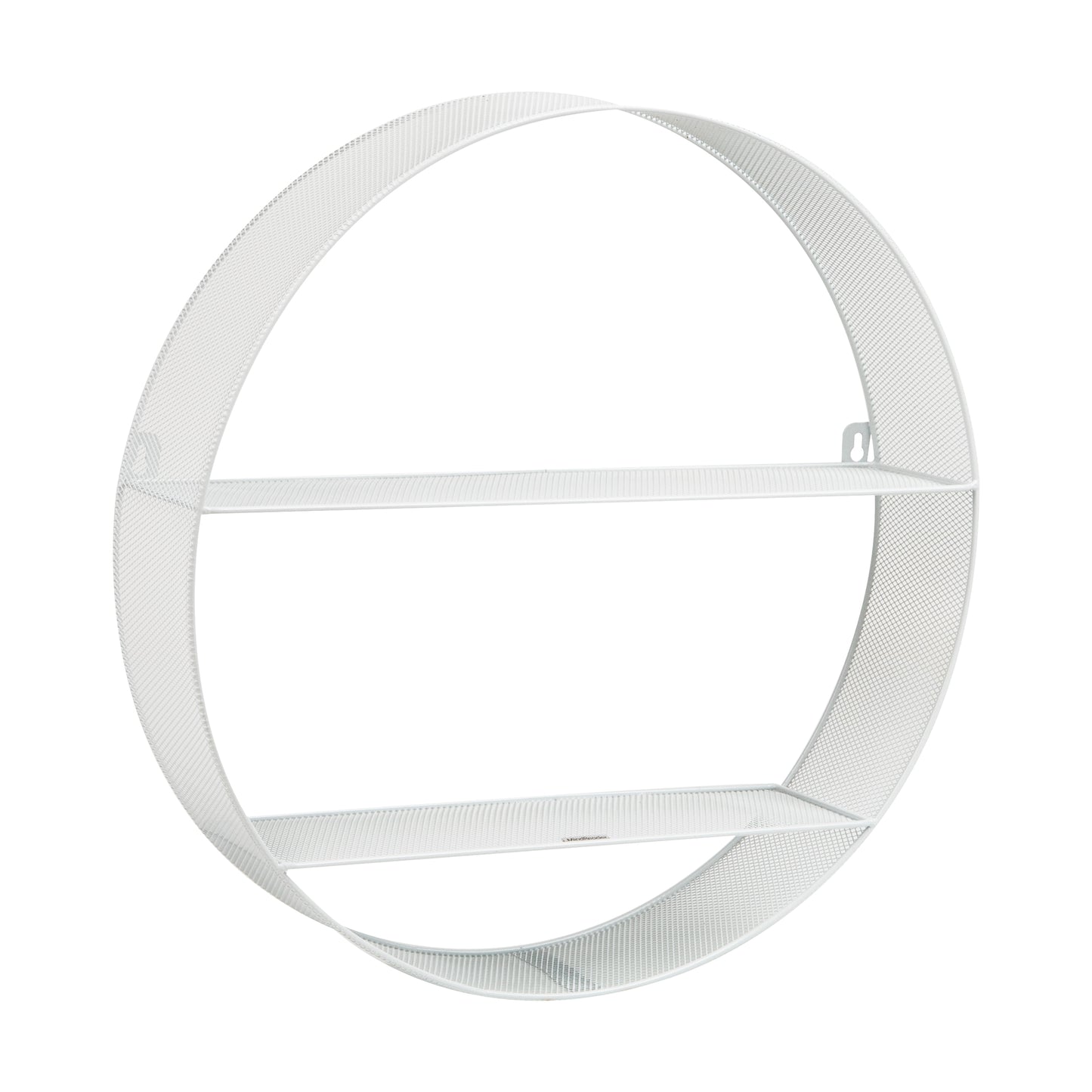 Mind Reader Circular Floating Shelves, Wall Decor, Accent Shelf, Office, Bathroom, Metal Mesh, 18"L x 4"W x 18"H