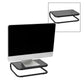 Mind Reader Monitor Stand, Ventilated Laptop Riser, Desktop Organizer, Metal, 14.25"L x 11"W x 4.25"H, Set of 2, Black