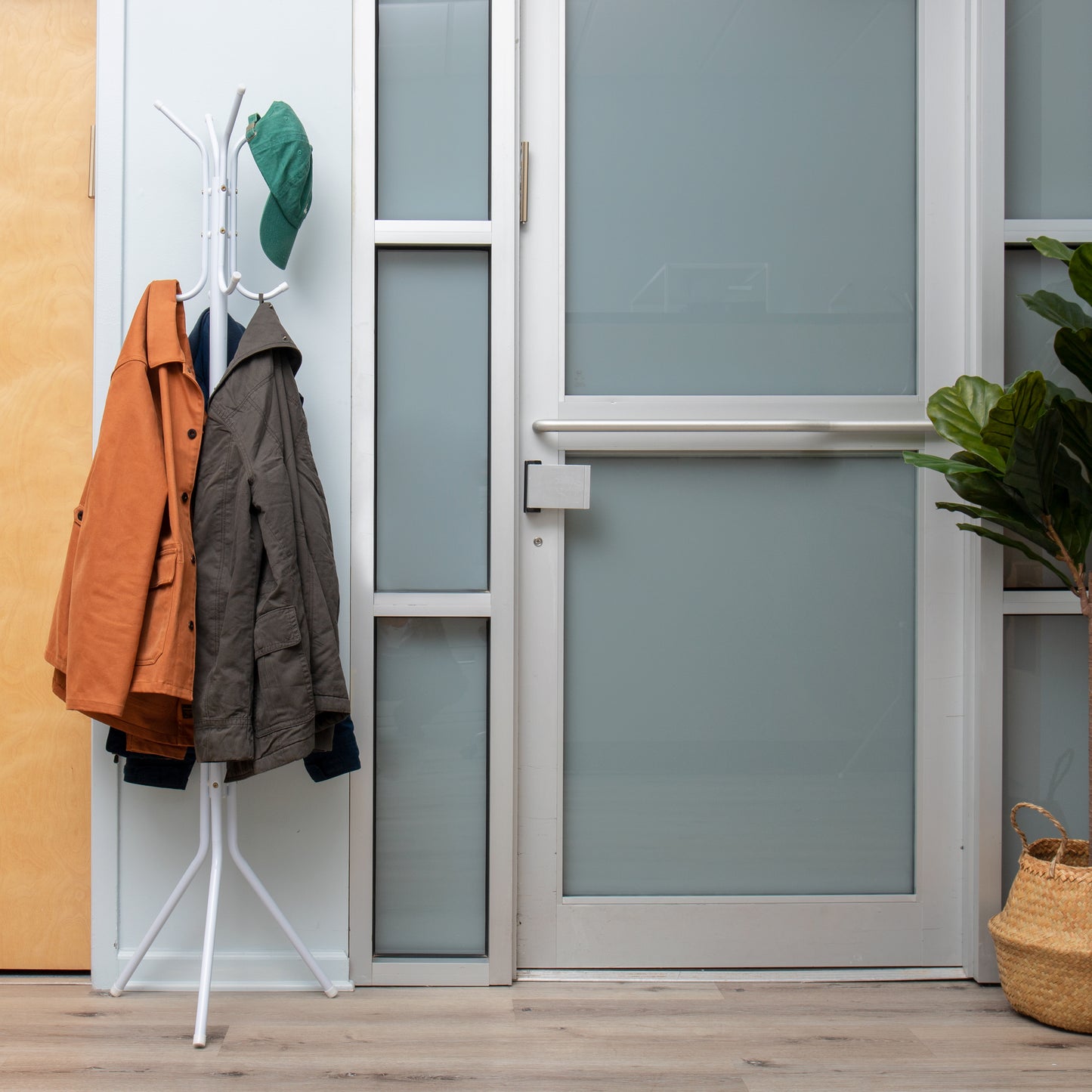 Mind Reader Freestanding Coat Rack, Multi-Hook Organizer for Office or Entryway, Metal