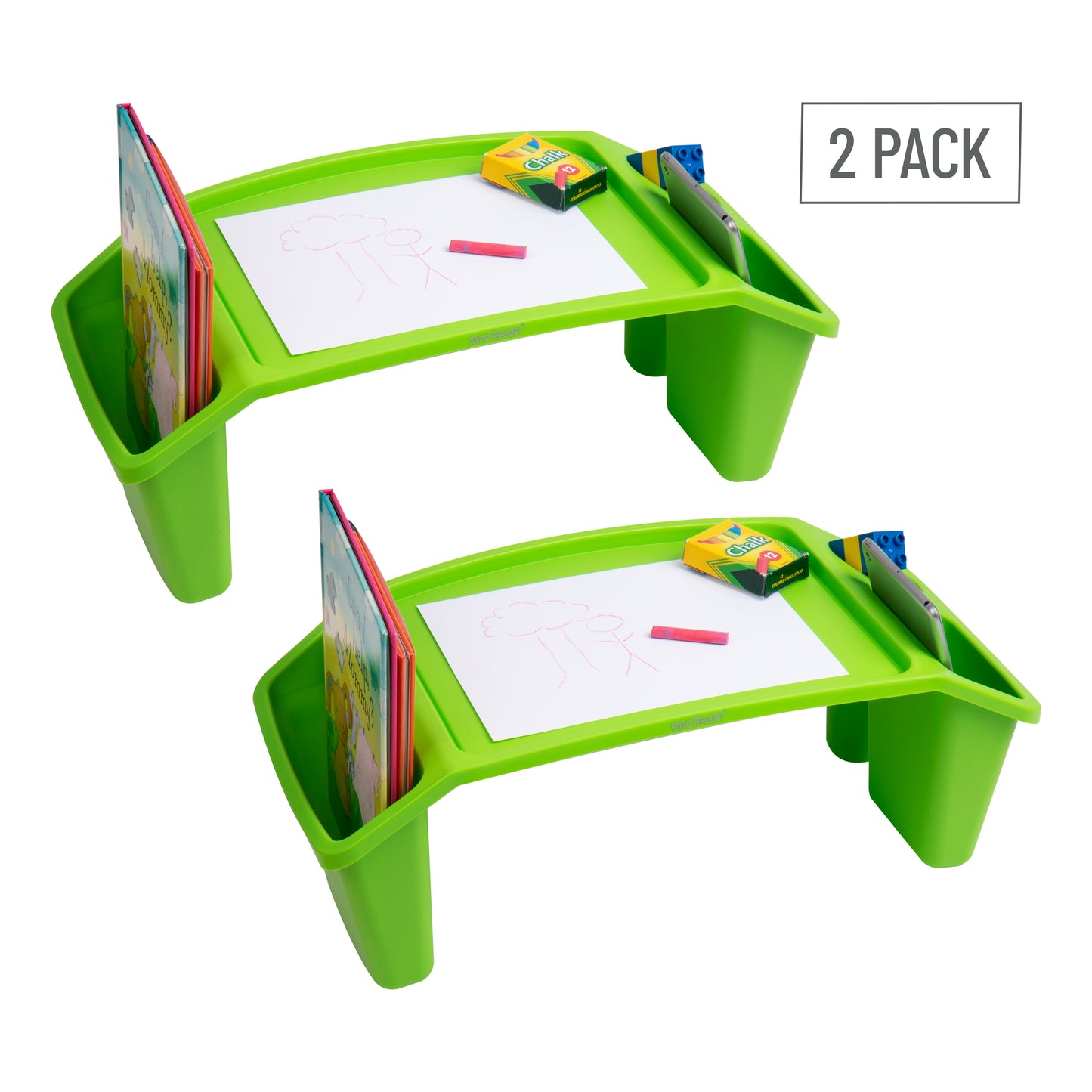 Mind Reader Kids Lap Desk, Activity Tray, Drawing, Stackable, Classroom, Portable, Plastic, 22.25"L x 10.75"W x 8.5"H