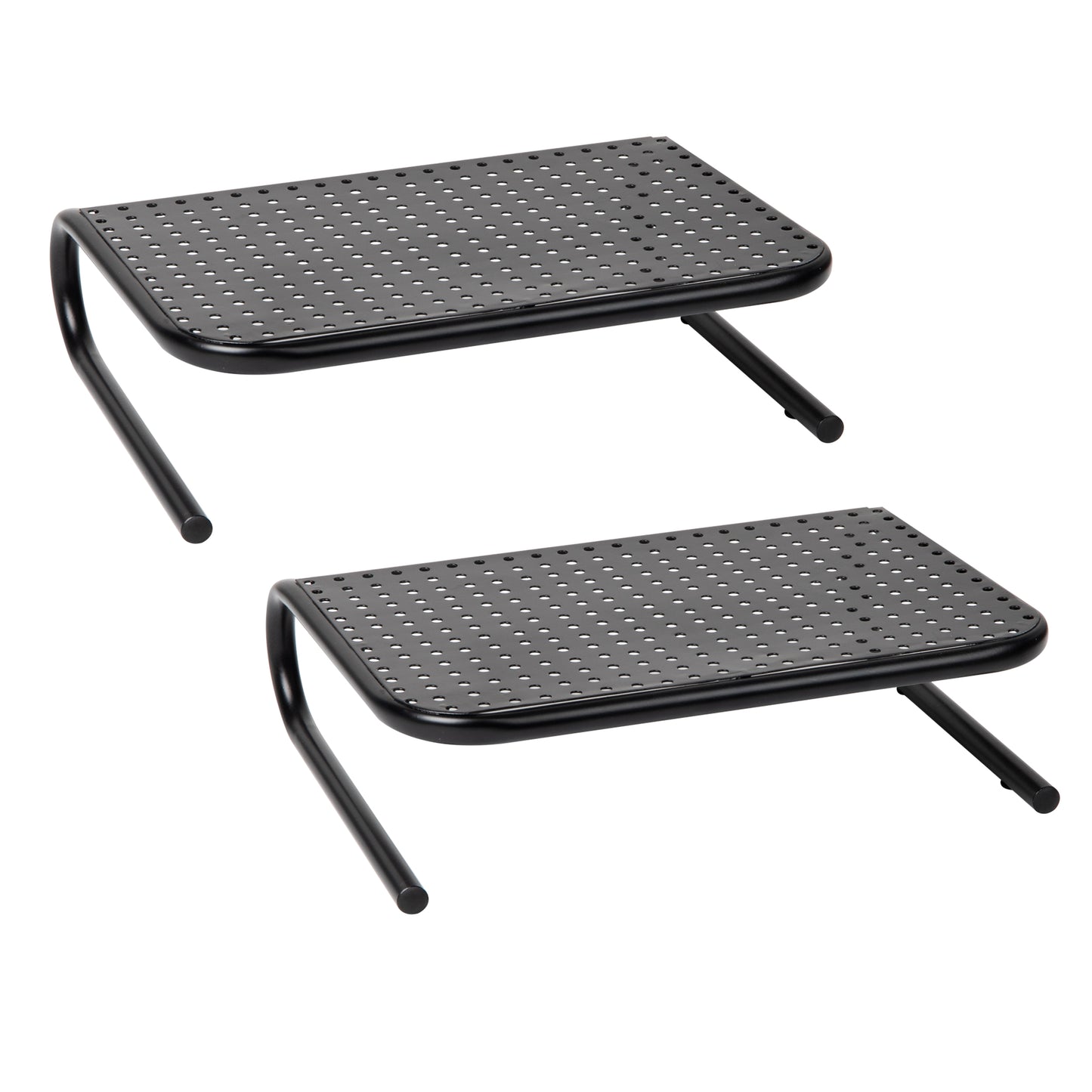 Mind Reader Monitor Stand, Ventilated Laptop Riser, Desktop Organizer, Metal, 14.5"L x 11.25"W x 4.25"H