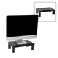 Mind Reader Monitor Stand, Height Adjustable, Laptop, Computer, Riser, Office, 14.5"L x 10.5"W x 5.25"H, Set of 2, Black