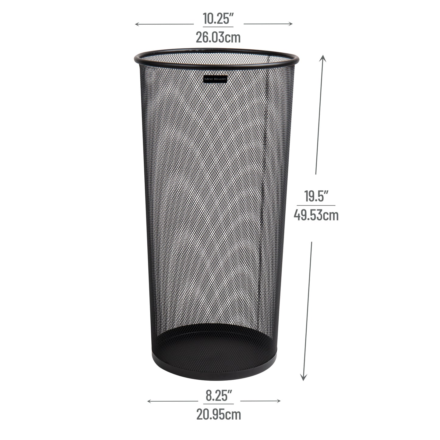 Mind Reader Umbrella Stand, Multi-Purpose Mesh Storage Stand, Organizer for Office and Entryway, Metal Mesh