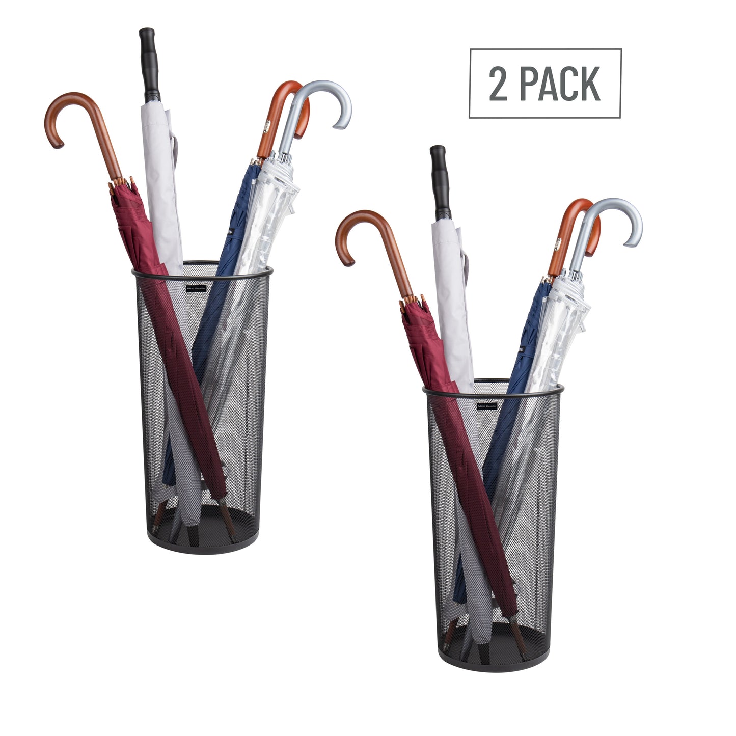 Mind Reader Umbrella Stand, Multi-Purpose Mesh Storage Stand, Organizer for Office and Entryway, Metal Mesh