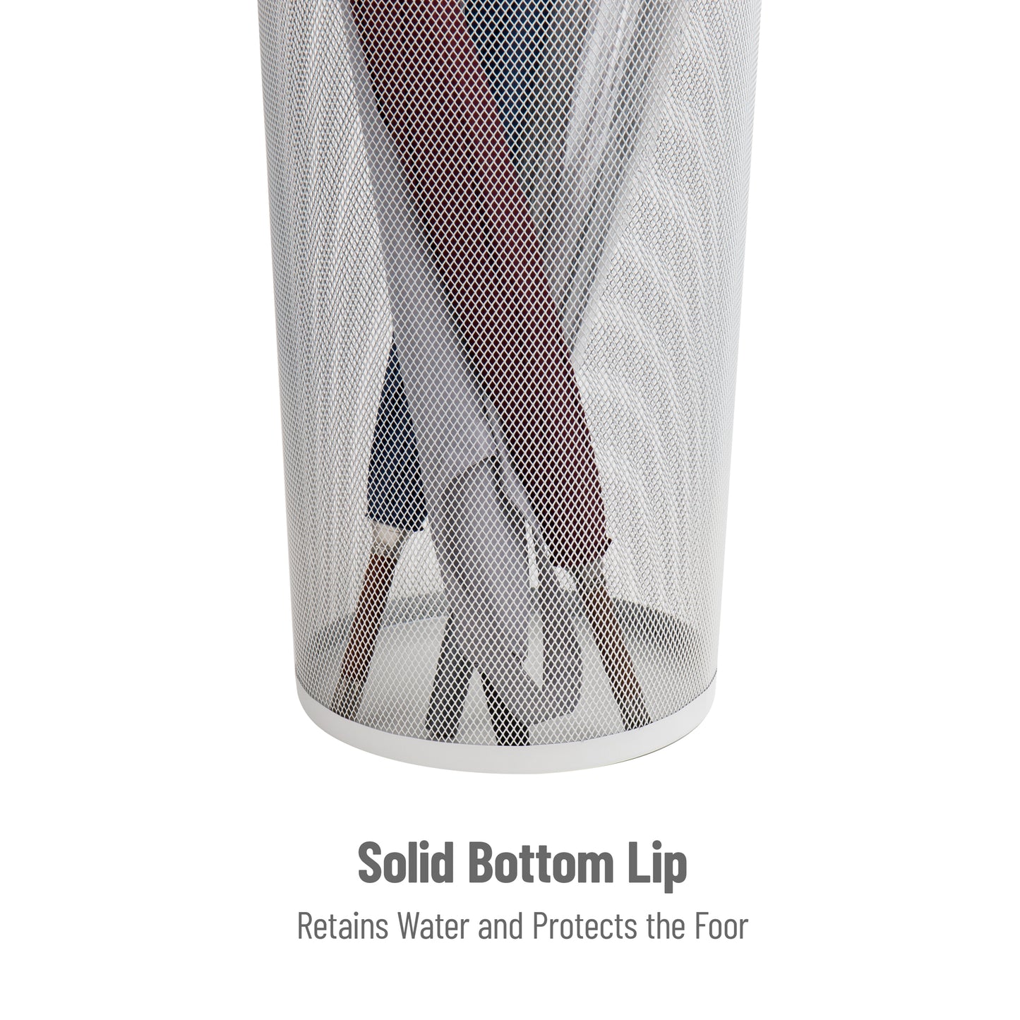 Mind Reader Umbrella Stand, Multi-Purpose Mesh Storage Stand, Organizer for Office and Entryway, Metal Mesh