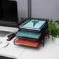 Mind Reader 3-Tier Paper Tray, Desktop Organizer, File Storage, Workspace, Office, Metal Mesh, 11.5"L x 13.75"W x 10"H