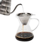 Mind Reader Pour Over Coffee Maker, Single Serve, Reusable Stainless Steel Filter, Glass, 4.76"L x 5.98"W x 6.3"H, Clear