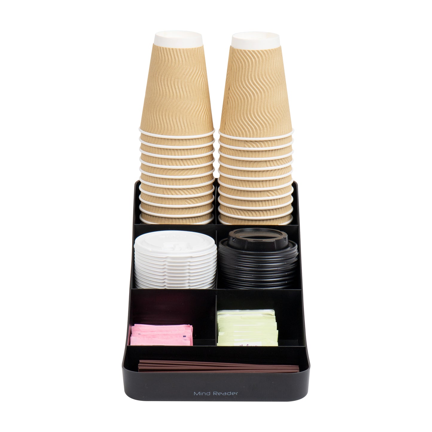 Mind Reader Countertop Organizer, Office Breakroom Supply Caddy, Desktop Organizer, Metal Mesh, Black