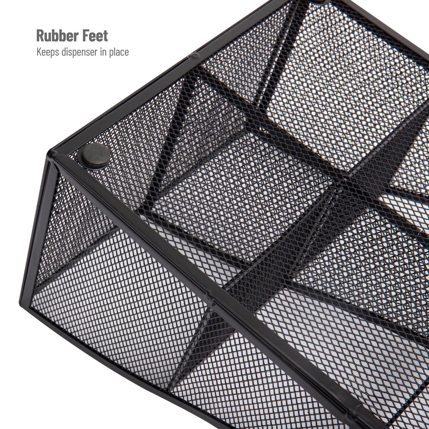 Mind Reader Countertop Organizer, Office Breakroom Supply Caddy, Desktop Organizer, Metal Mesh, Black