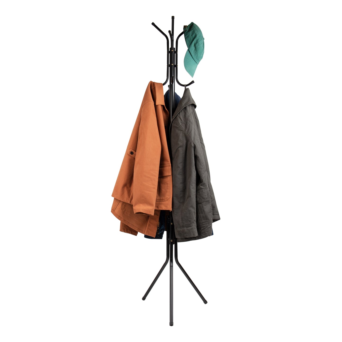 Mind Reader Coat Rack, Hall Tree, Freestanding, Coat Tree, Hat, Jacket, Purse, Metal, 14.75"L x 16.5"W x 69"H