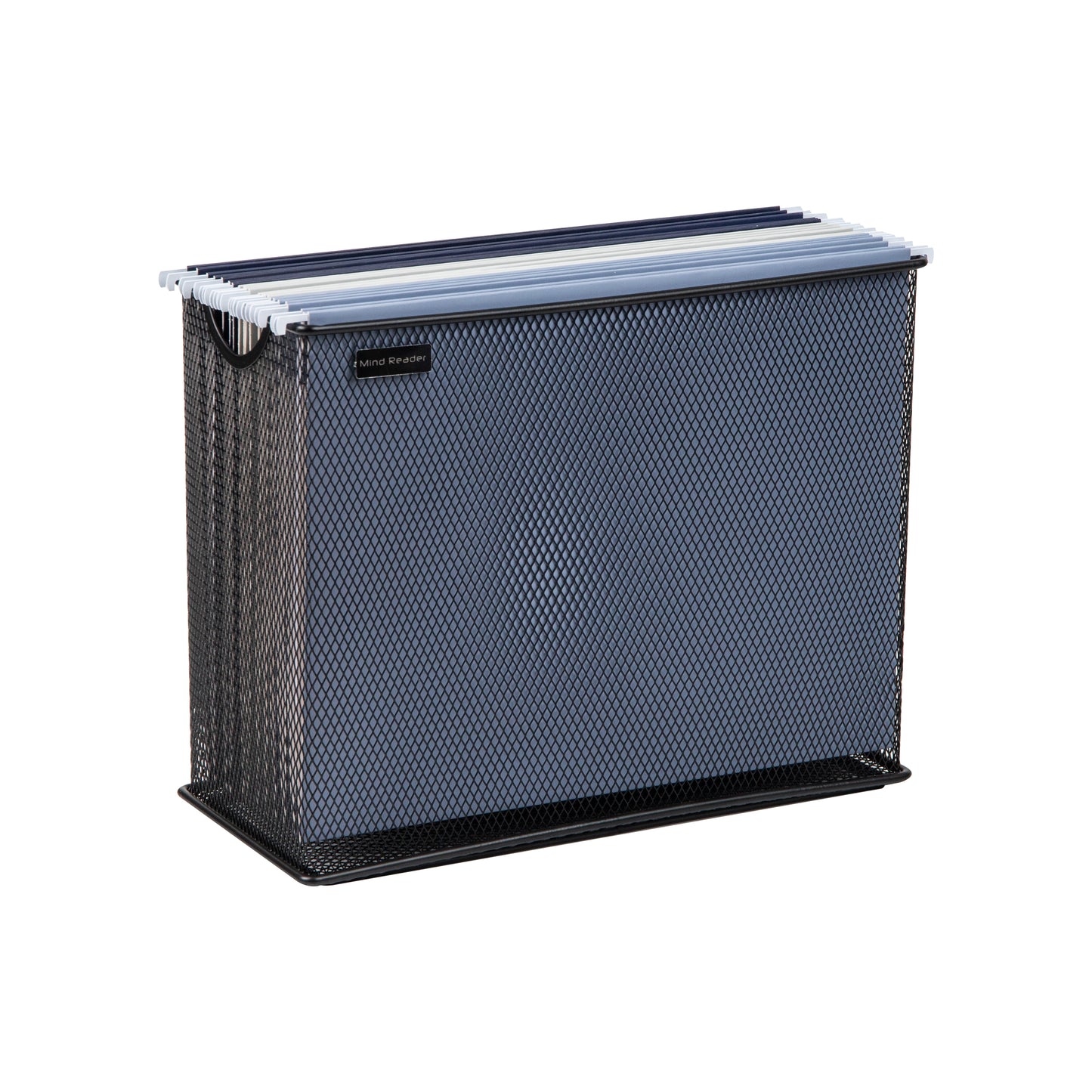Mind Reader Vertical File Storage, Desktop Organizer, Hanging Files, Office, Metal Mesh, 12.25"L x 5.5"W x 10"H