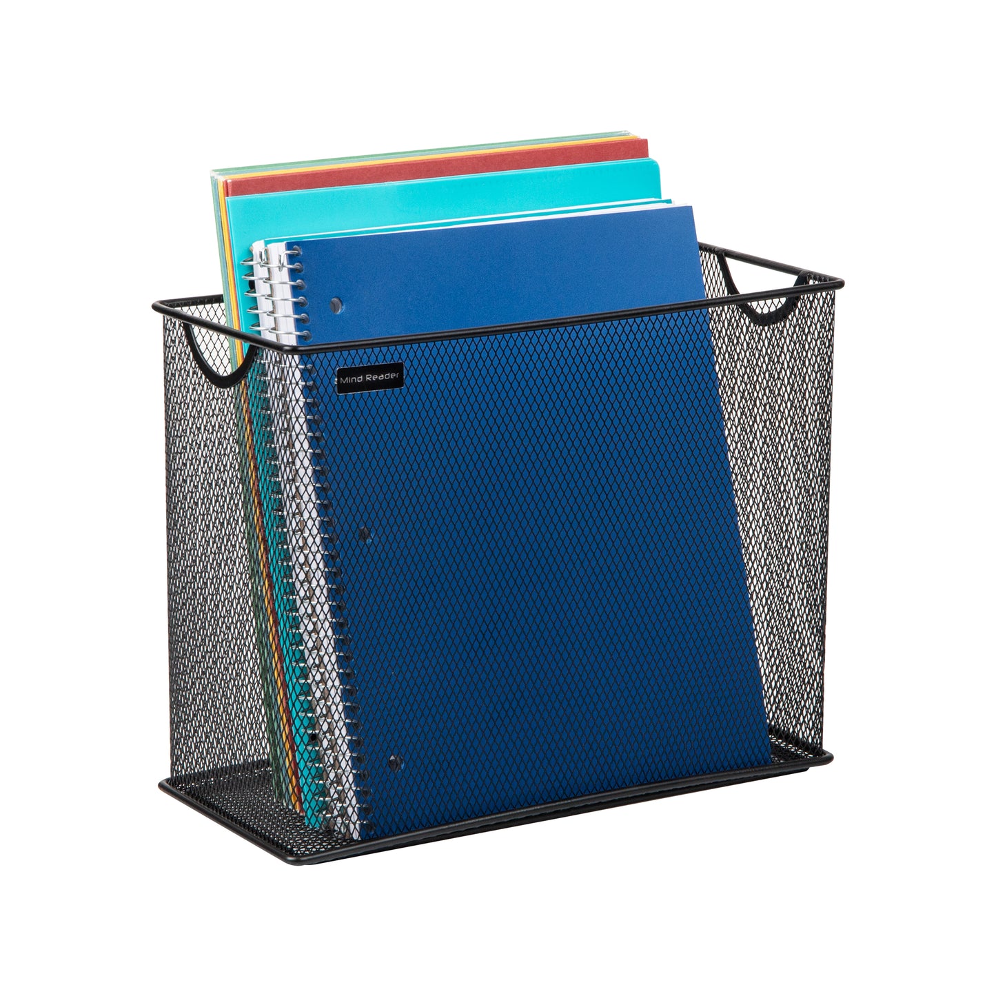 Mind Reader Vertical File Storage, Desktop Organizer, Hanging Files, Office, Metal Mesh, 12.25"L x 5.5"W x 10"H