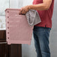 Mind Reader 61L Foldable Laundry Hamper, Clothes Basket, Lid, Wicker Design, Plastic, 18"L x 14.5"W x 21.25"H