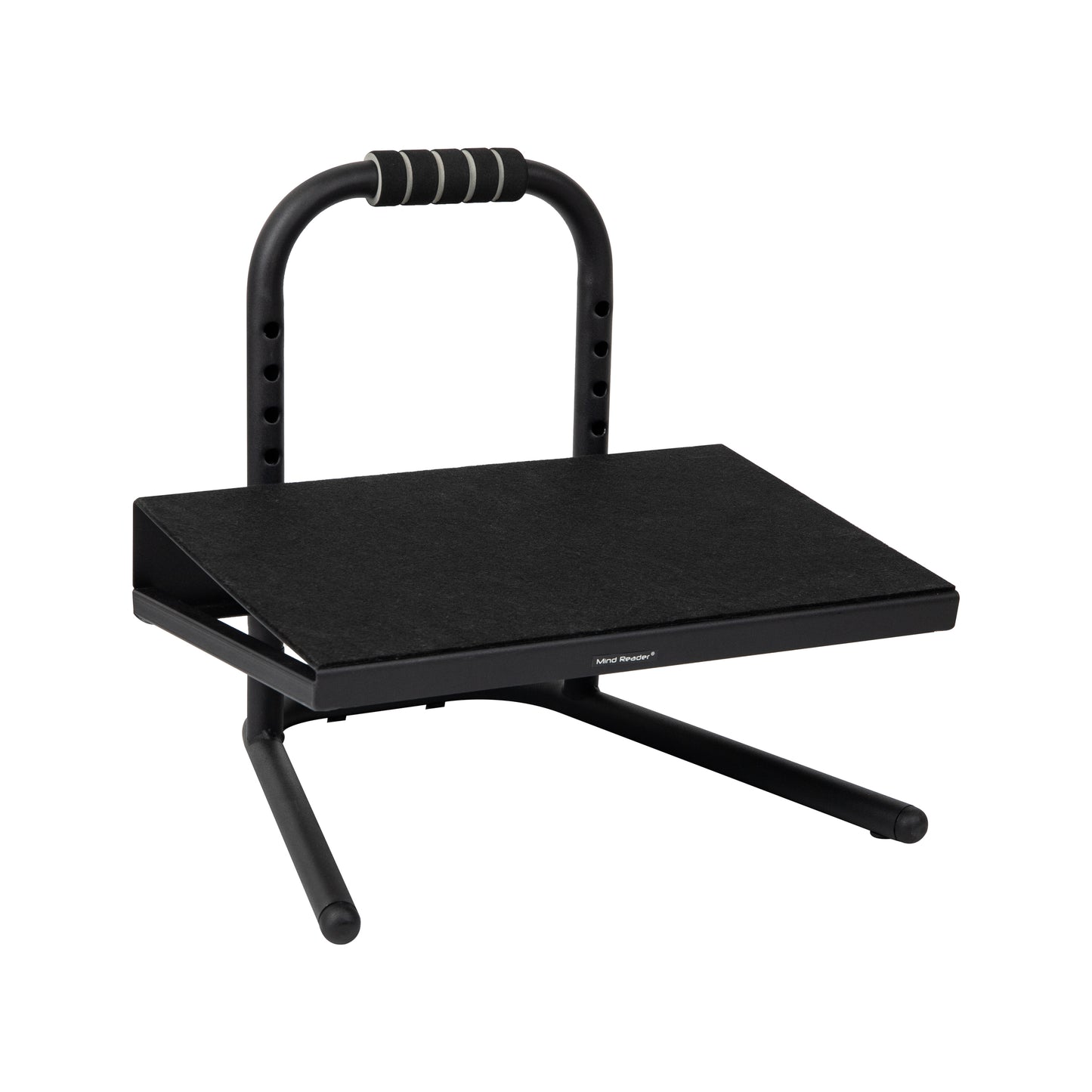 Mind Reader Foot Rest, Under Desk at Work, Ergonomic, Height Adjustable, Office, Metal, 15"L x 14.25"W x 14.5"H, Black