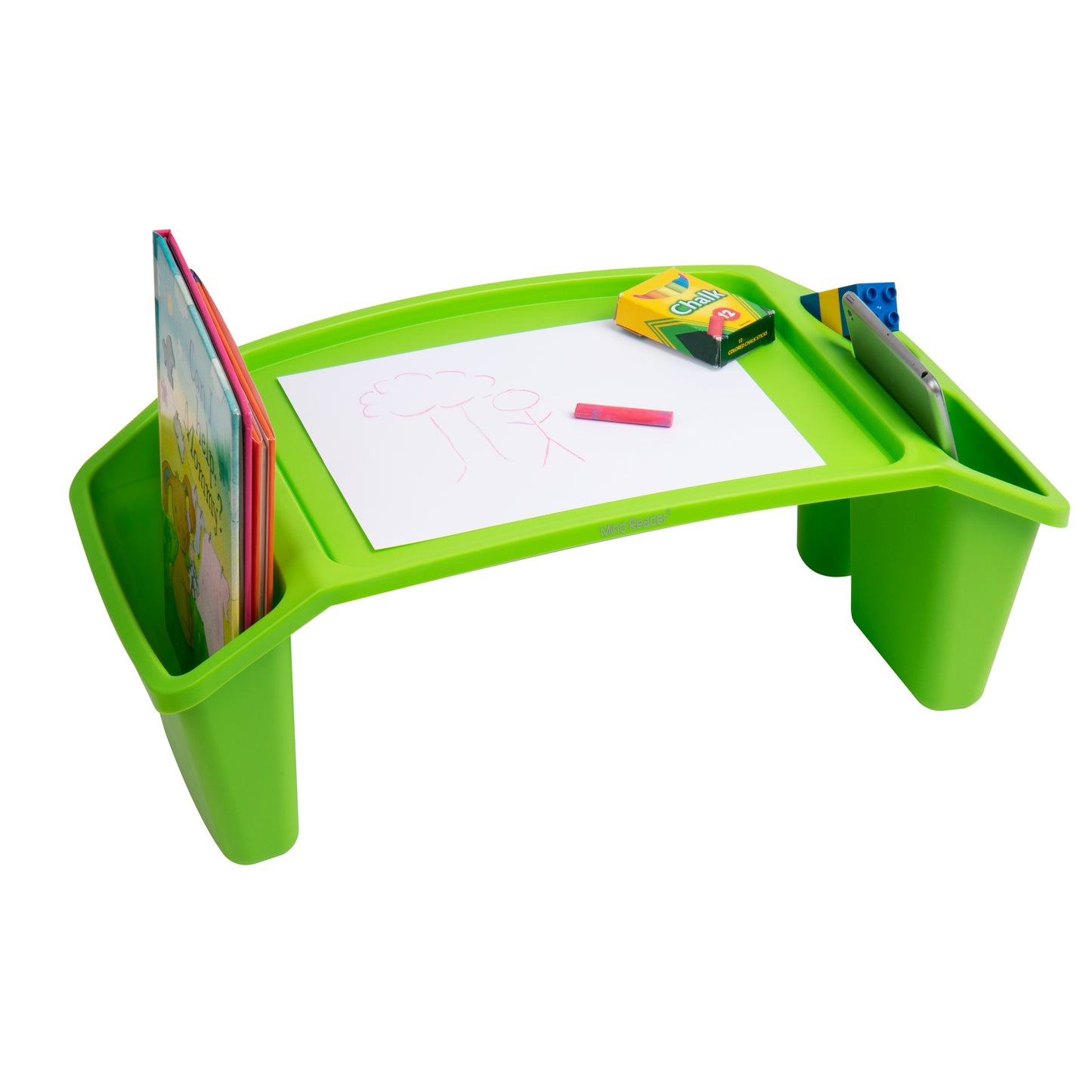 Mind Reader Kids Lap Desk, Activity Tray, Drawing, Stackable, Classroom, Portable, Plastic, 22.25"L x 10.75"W x 8.5"H