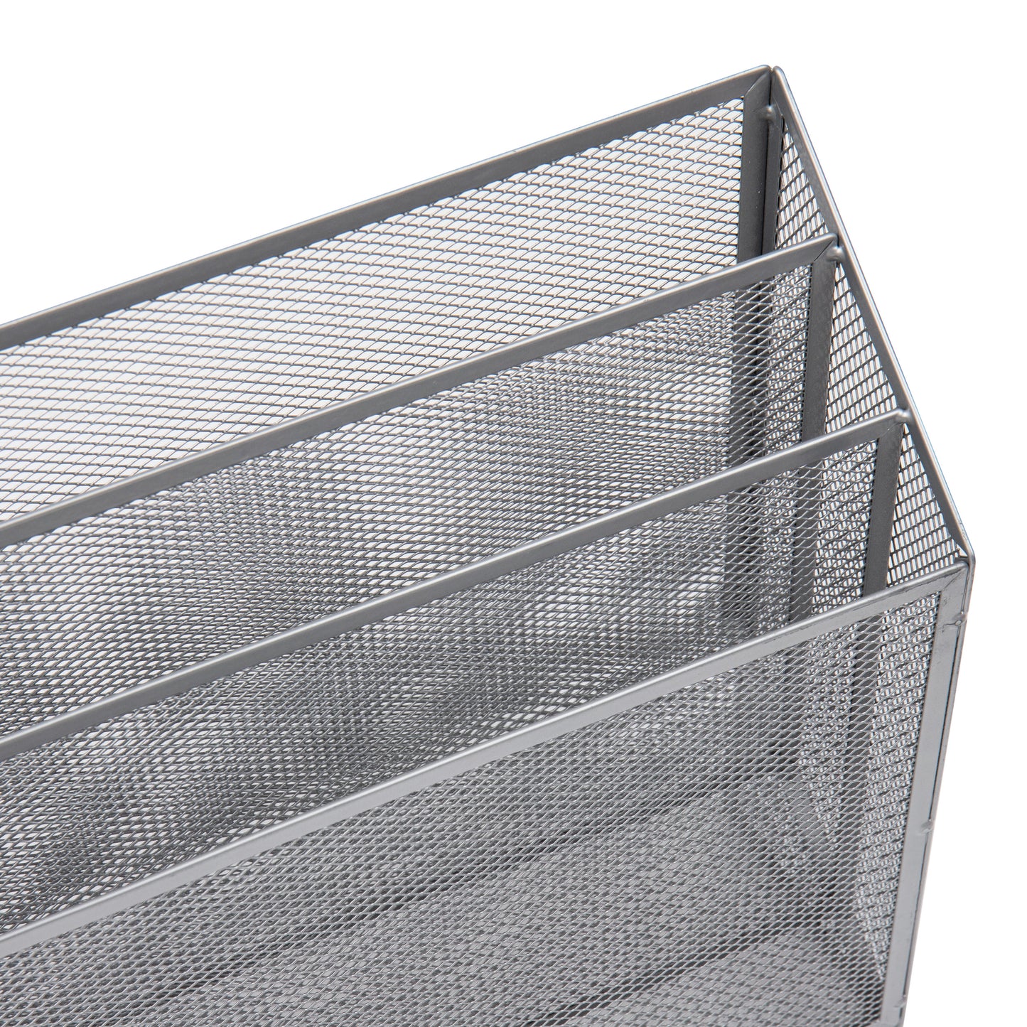 Mind Reader Vertical File Storage, Desktop Organizer, Workspace, Office, Metal Mesh, 12.5"L x 3.75"W x 11.5"H