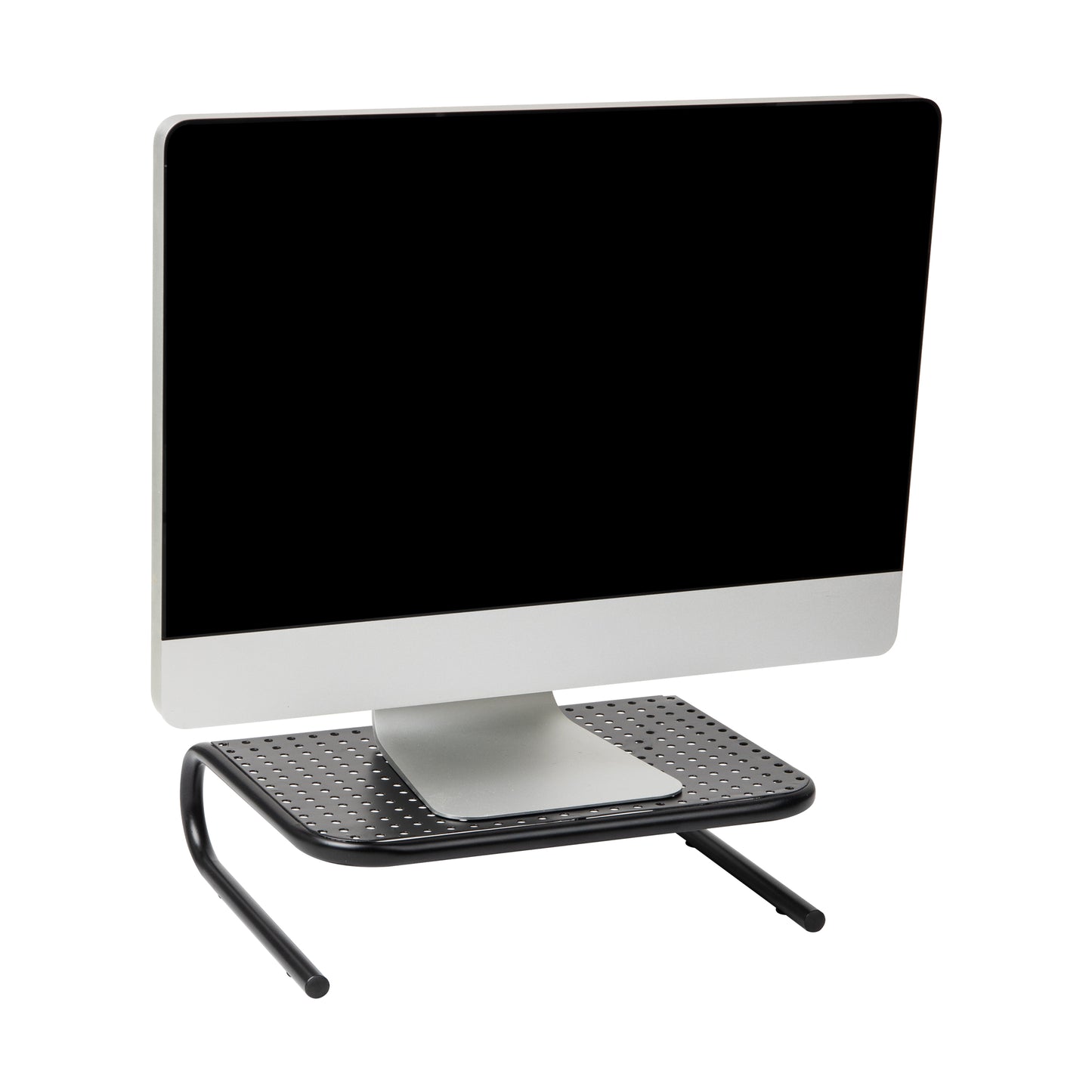 Mind Reader Monitor Stand, Ventilated Laptop Riser, Desktop Organizer, Metal, 14.5"L x 11.25"W x 4.25"H
