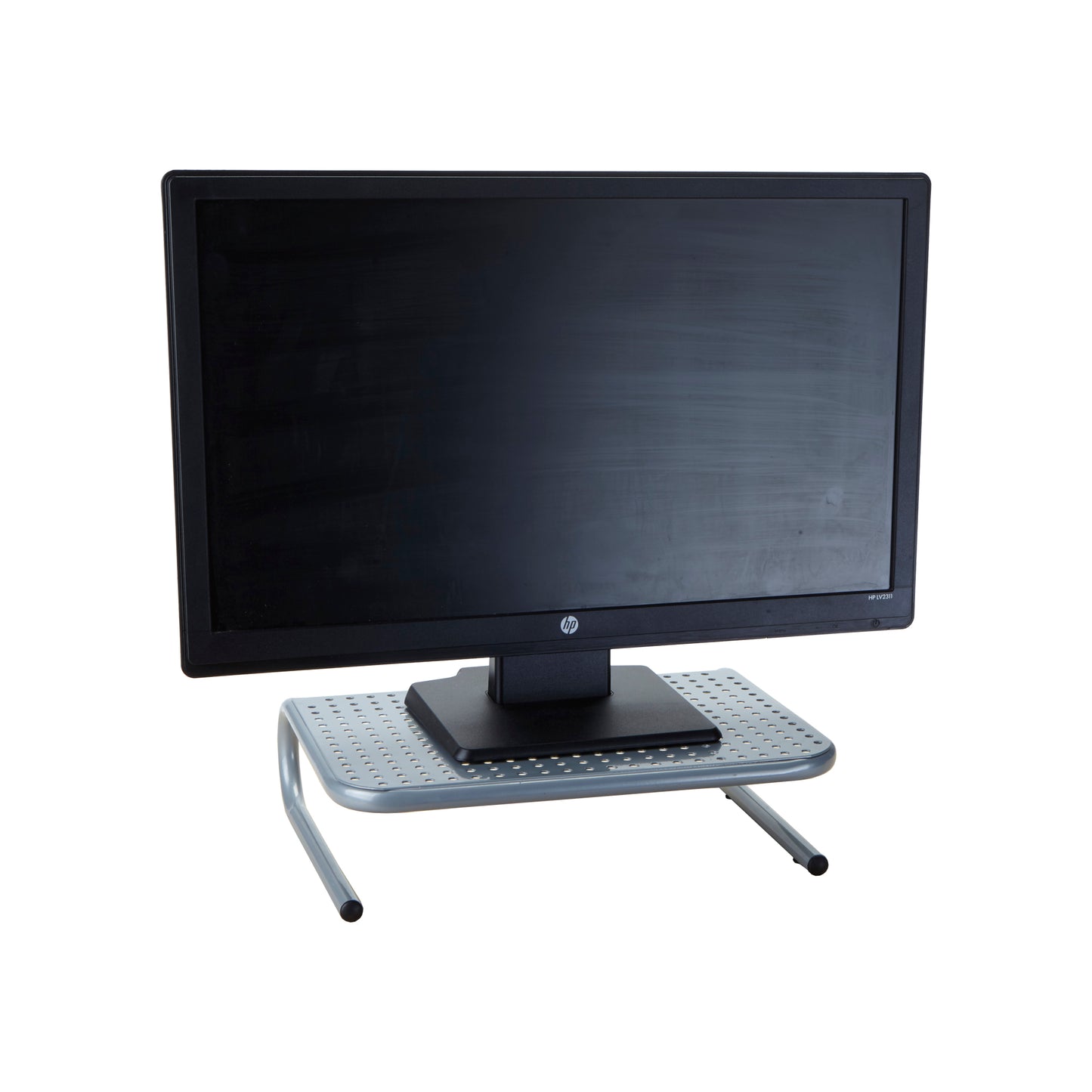 Mind Reader Monitor Stand, Ventilated Laptop Riser, Desktop Organizer, Metal, 14.5"L x 11.25"W x 4.25"H
