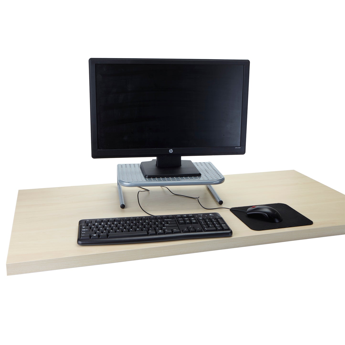 Mind Reader Monitor Stand, Ventilated Laptop Riser, Desktop Organizer, Metal, 14.5"L x 11.25"W x 4.25"H