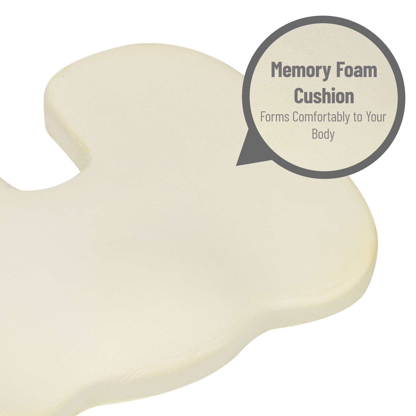 Mind Reader Memory Foam Seat Cushion, Ergonomic Pressure Relief for Office, Car, and More, Relieves Hip, Tailbone, Coccyx & Sciatica Pain, 18"L x 13.5"W x 2.75"H