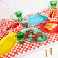 Mind Reader Seafood Platters, Serving Dish, Entertaining, Hosting, Melamine, 14"L x 8"W x 1"H, Set of 4, Multi-color