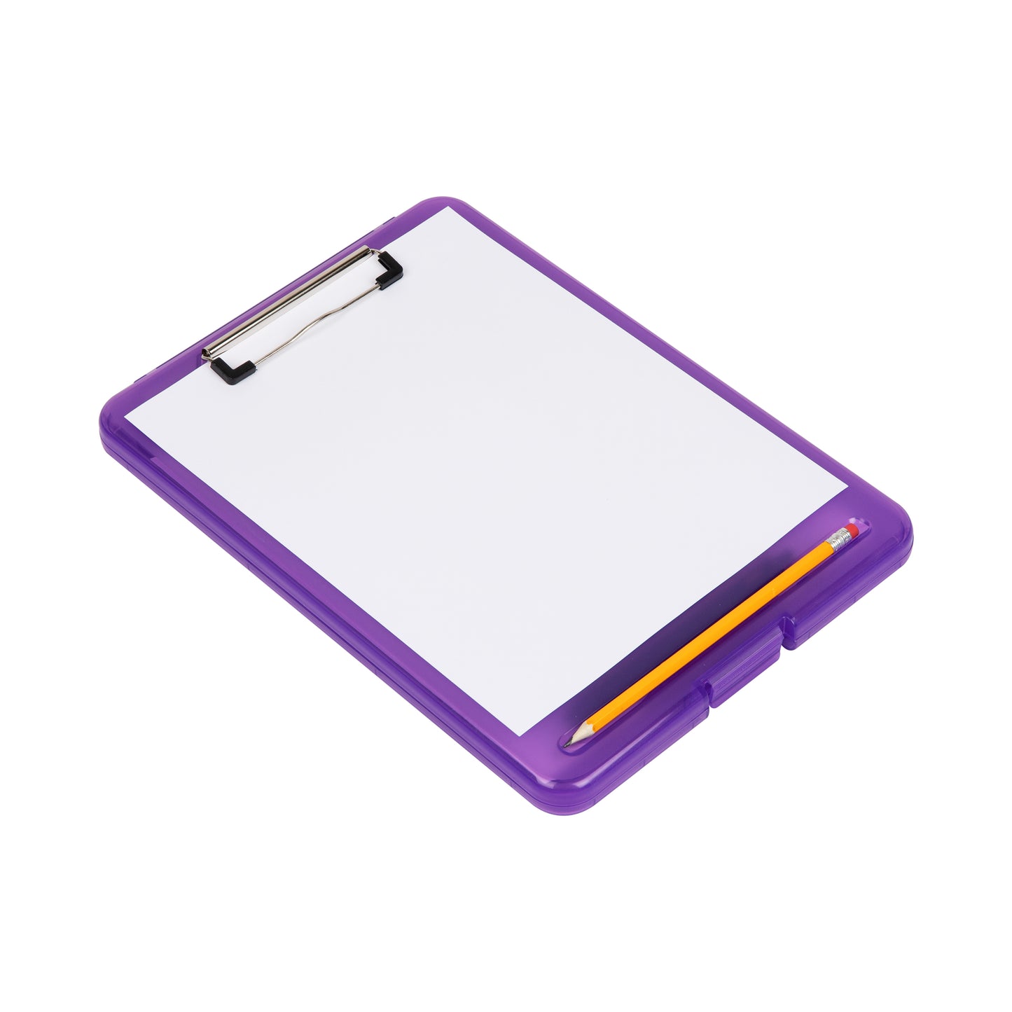 Mind Reader Clipboard with Storage, Teacher, Nursing Clipboard, Plastic, 9.25"L x 13.25"W x 1"H, Set of 6, Assorted Colors