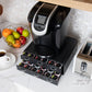 Mind Reader Single Serve Coffee Pod Organizer with 2 Drawers, 72 Pod Capacity, Countertop , 14"L x 12.25"W x 4.75"H, Black