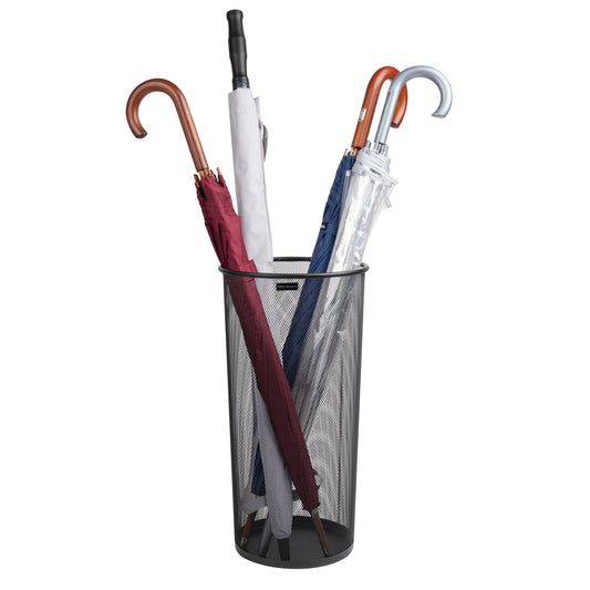 Mind Reader Umbrella Stand, Multi-Purpose Mesh Storage Stand, Organizer for Office and Entryway, Metal Mesh