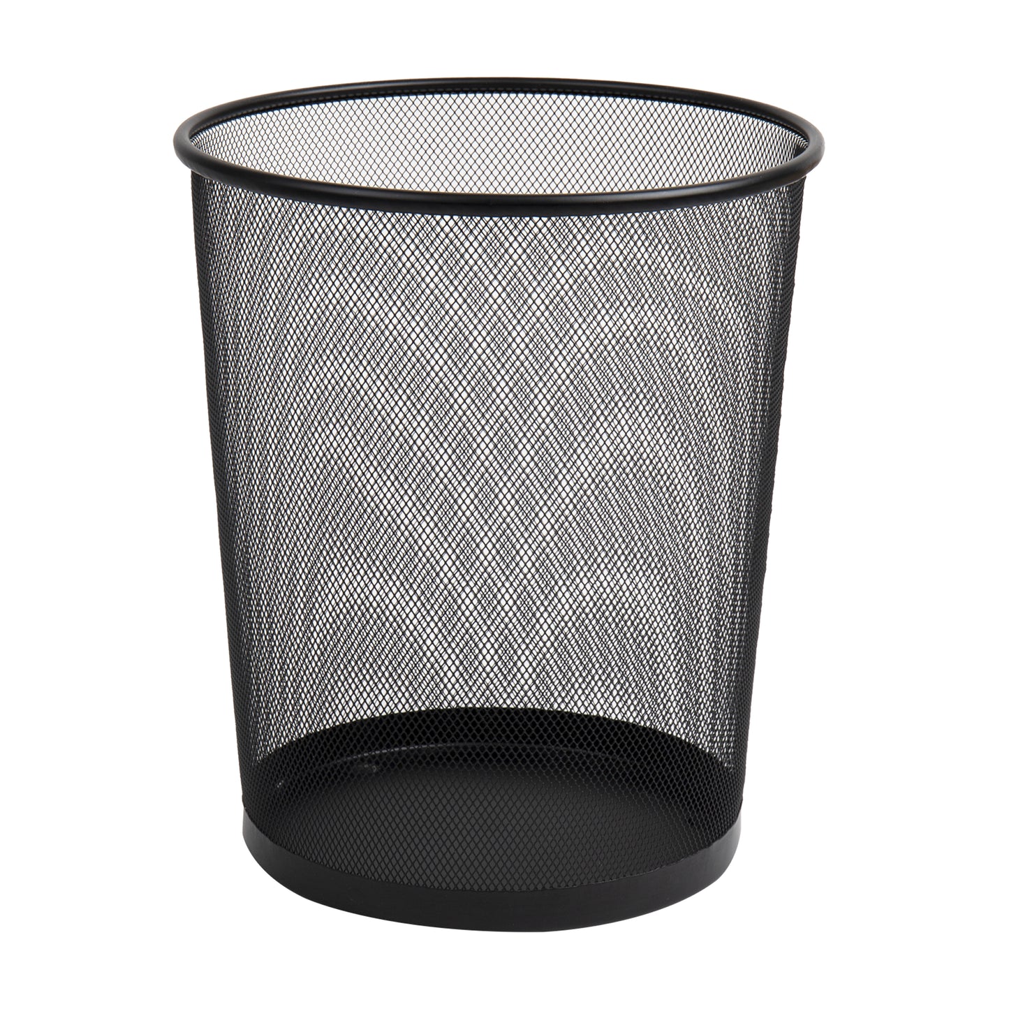 Mind Reader Network Collection, Waste Paper Basket, 4.5 Gallon Capacity, Reinforced Solid Rim and Base, Metal Mesh, Set of 3, Black