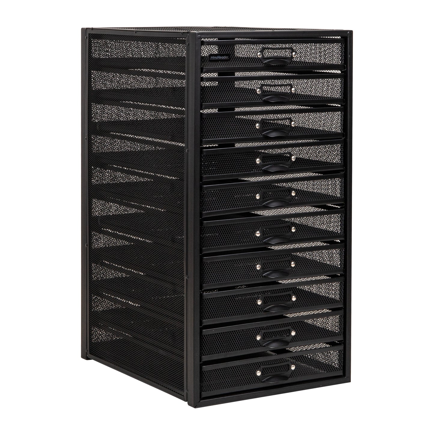 Mind Reader File Storage Drawers, Desk Organizer, Multi-Purpose, Crafts, Office, Metal Mesh, 10.75"L x 14"W x 21.25"H