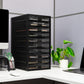 Mind Reader File Storage Drawers, Desk Organizer, Multi-Purpose, Crafts, Office, Metal Mesh, 10.75"L x 14"W x 21.25"H
