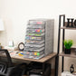 Mind Reader File Storage Drawers, Desk Organizer, Multi-Purpose, Crafts, Office, Metal Mesh, 10.75"L x 14"W x 21.25"H