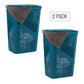 Mind Reader 60L Slim Laundry Hamper, Clothes Basket, Lid, Ventilated, Plastic, 17.25"L x 13.75"W x 23.5"H