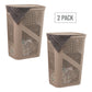 Mind Reader 60L Slim Laundry Hamper, Clothes Basket, Lid, Ventilated, Plastic, 17.25"L x 13.75"W x 23.5"H