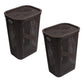 Mind Reader 60L Slim Laundry Hamper, Clothes Basket, Lid, Ventilated, Plastic, 17.25"L x 13.75"W x 23.5"H