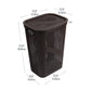 Mind Reader 60L Slim Laundry Hamper, Clothes Basket, Lid, Ventilated, Plastic, 17.25"L x 13.75"W x 23.5"H