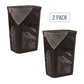 Mind Reader 60L Slim Laundry Hamper, Clothes Basket, Lid, Ventilated, Plastic, 17.25"L x 13.75"W x 23.5"H