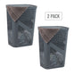 Mind Reader 60L Slim Laundry Hamper, Clothes Basket, Lid, Ventilated, Plastic, 17.25"L x 13.75"W x 23.5"H